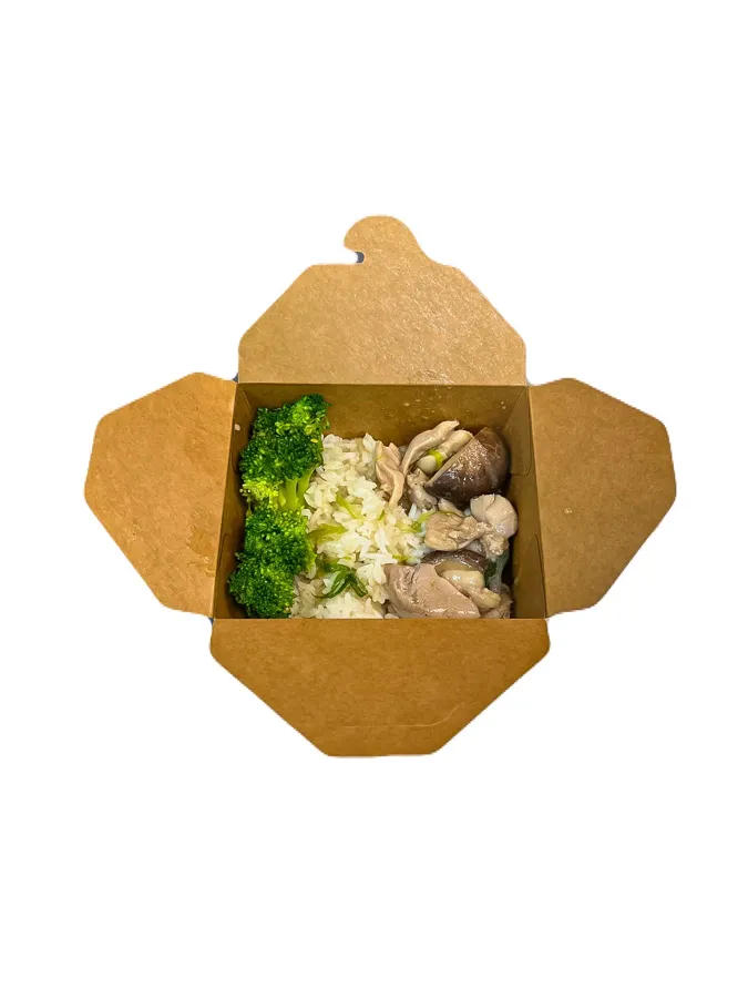 Classic Steamed Chicken & Mushroom Rice Bowl at TTOP Chicken